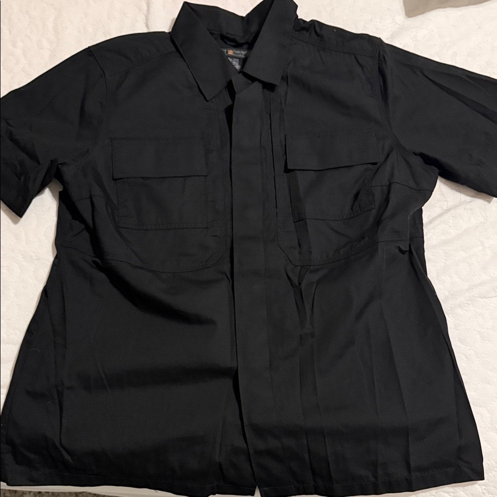 5.11 Tactical Women's Black Short-Sleeve Button Front Shirt